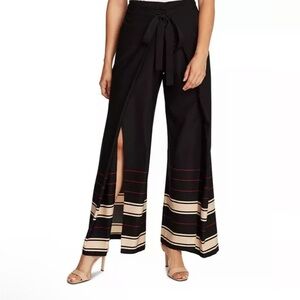 NWOT Vince Camuto Black Wide-Leg Front-Slit Pants size 8